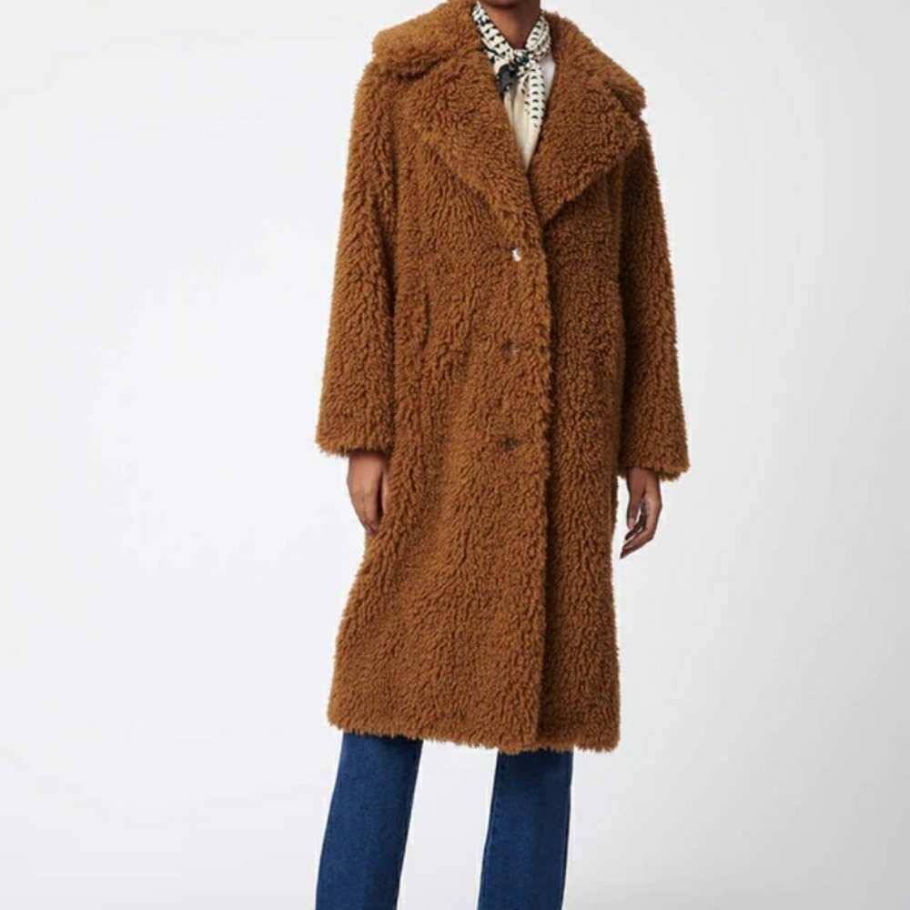 Chic Brown Faux Fur Coat